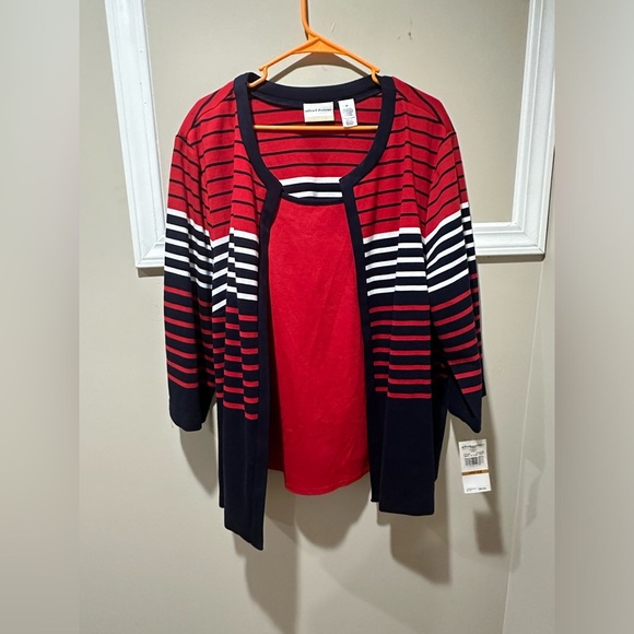 BRAND NEW Alfred‎ dunner cardigan with shirt under - Picture 1 of 5
